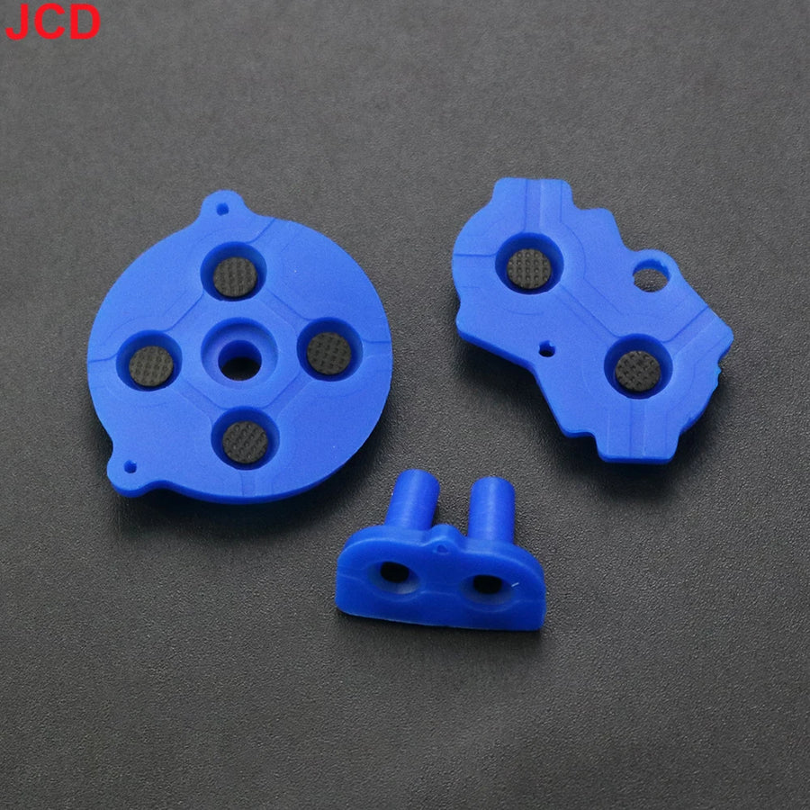 Caoutchoucs conducteurs pour Game Boy Advance : membranes A-B, croix directionnelle et Start/Select — Bleu