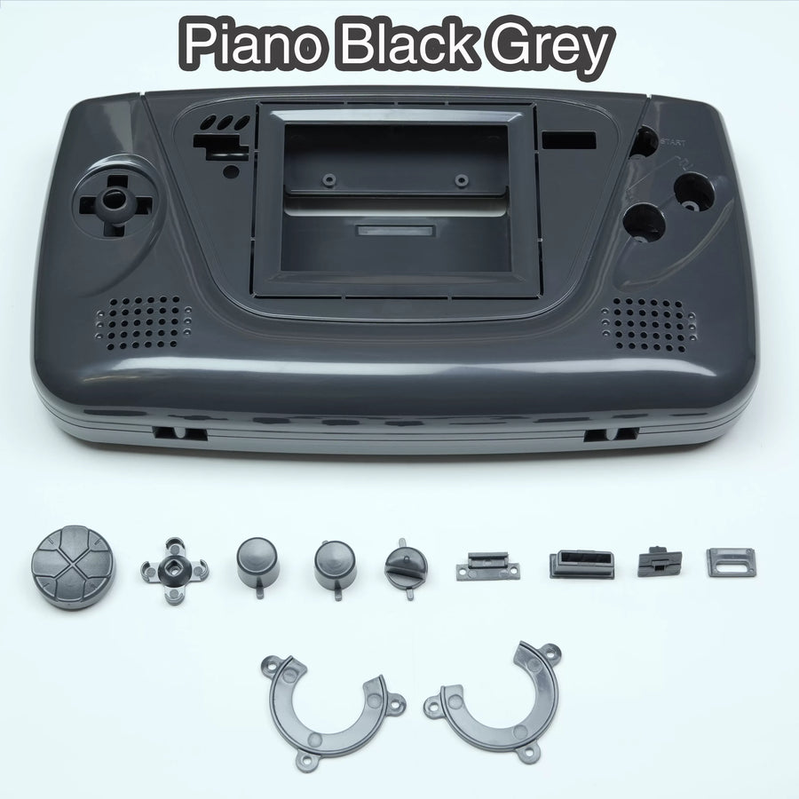 Black and grey premium Game Gear shell with buttons