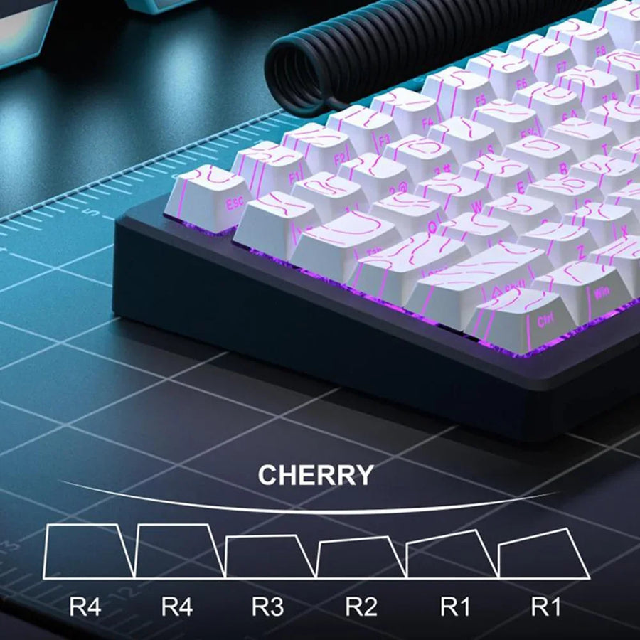 Keycaps PBT topographiques à légendes latérales pour clavier mécanique à tiges MX — visuel 9