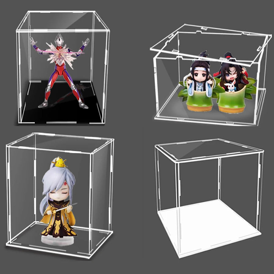 Vitrine en acrylique transparent à assembler pour figurines et objets de collection — visuel 8