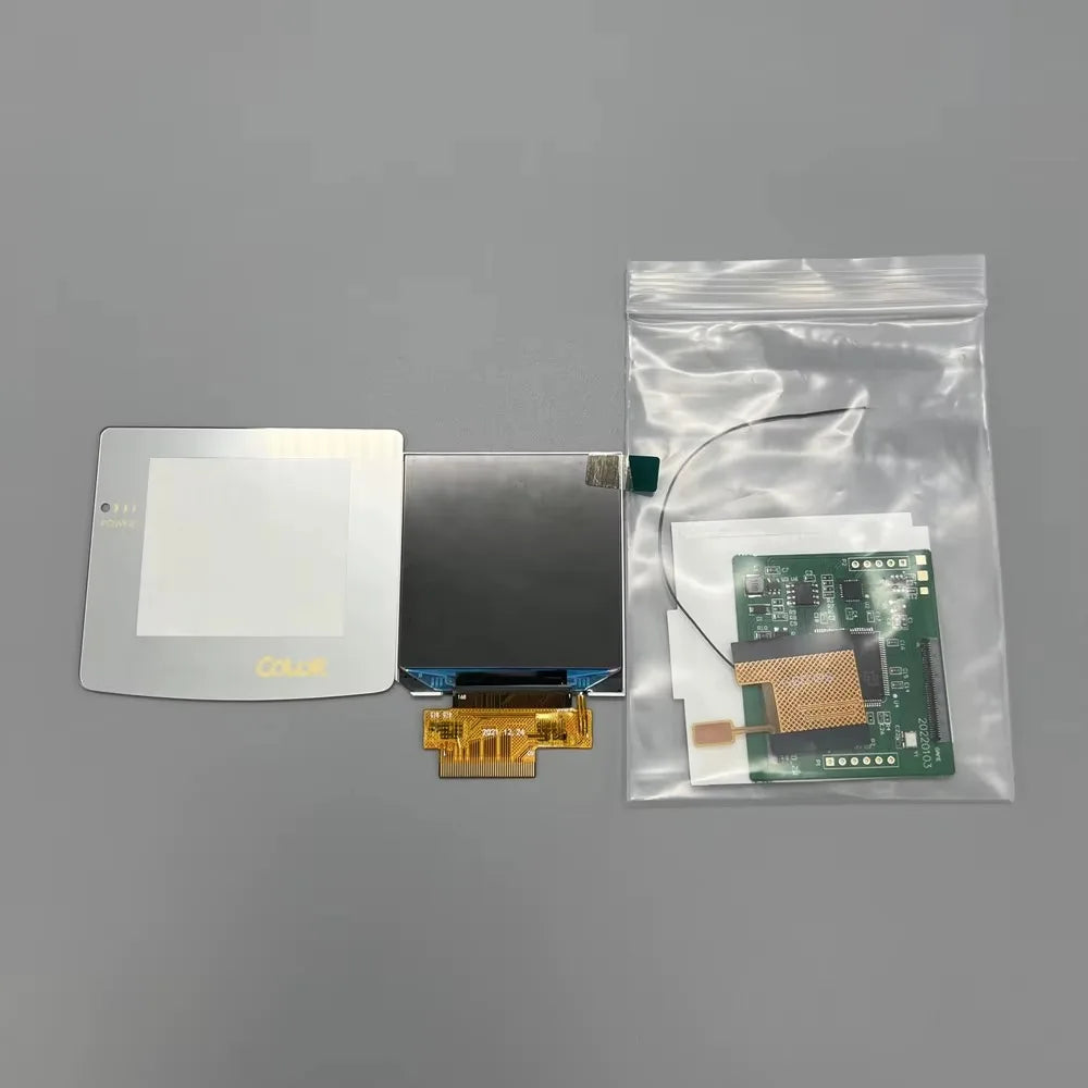 Écran IPS 2,45 pouces de remplacement pour Game Boy Color, montage sans découpe de coque — Argent