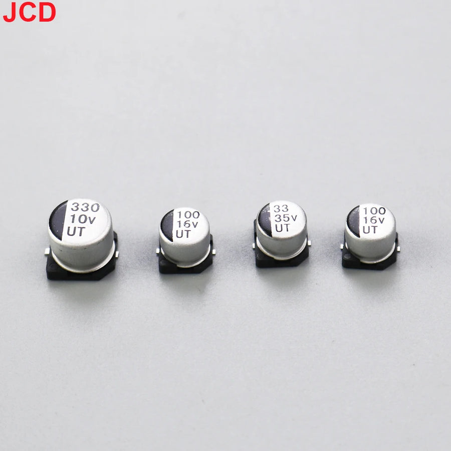 Row of SMD capacitors from the JCD kit