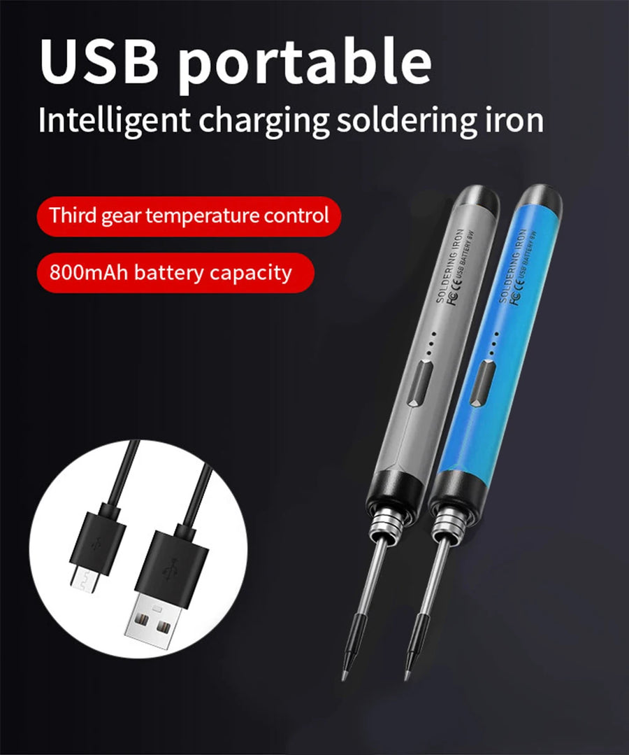 Fer à souder sans fil USB-C JCD C200, température réglable de 300 à 450 °C — visuel 19