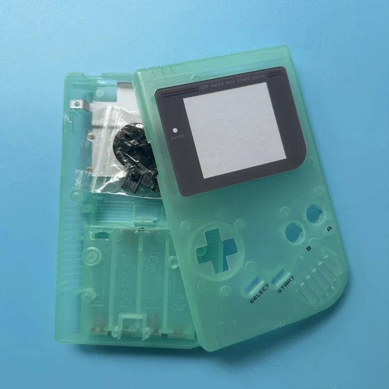 Coque de remplacement complète pour Game Boy DMG, prédécoupée pour écran IPS — Vert luminescent
