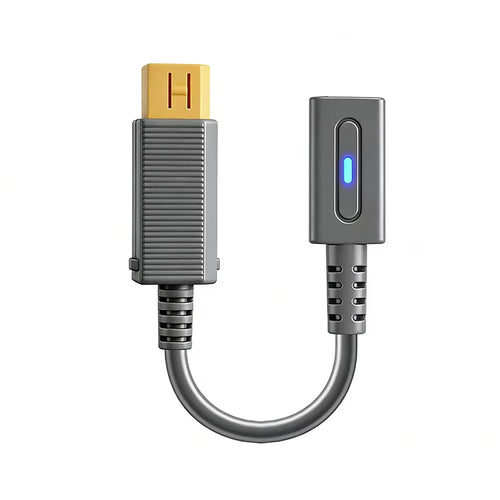 USB-C PD power cable for Wii U console — 45 W, LED indicator, 12 cm or 1.8 m