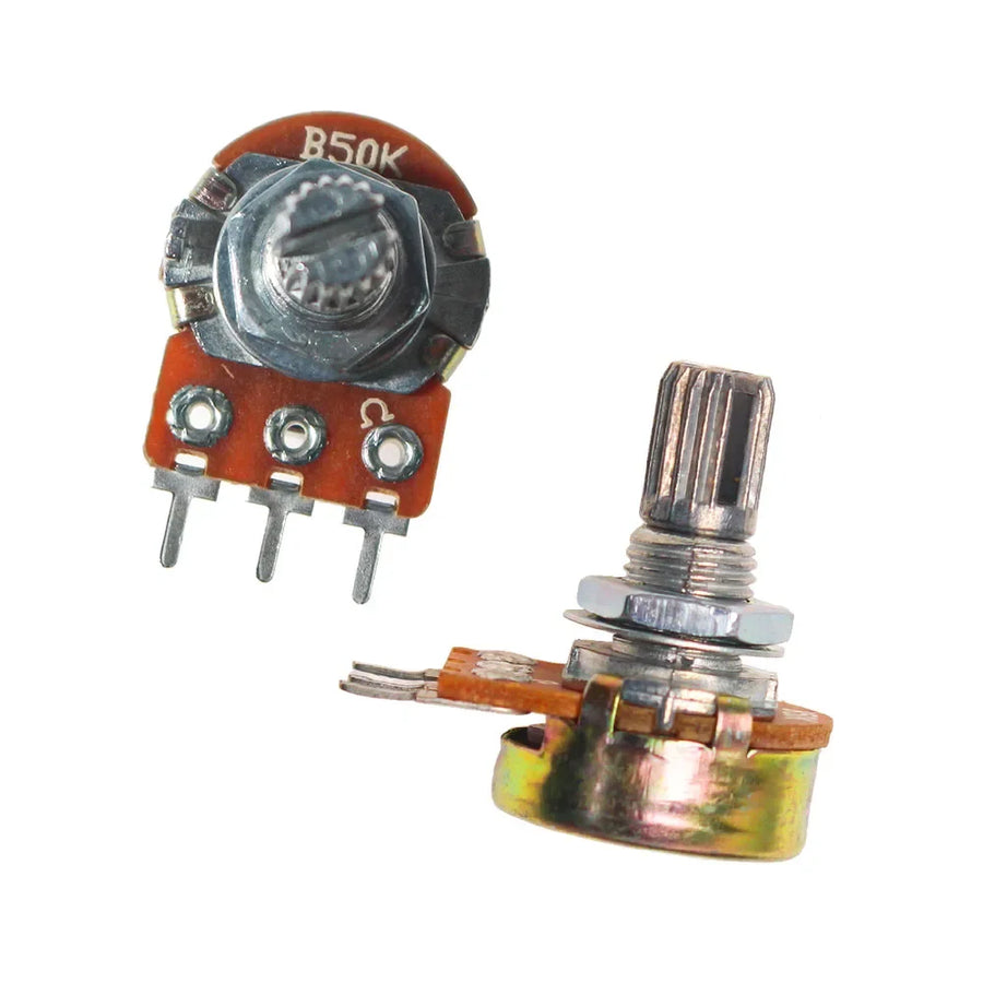 Potentiomètre WH148 à film de carbone, écrou et rondelle de fixation