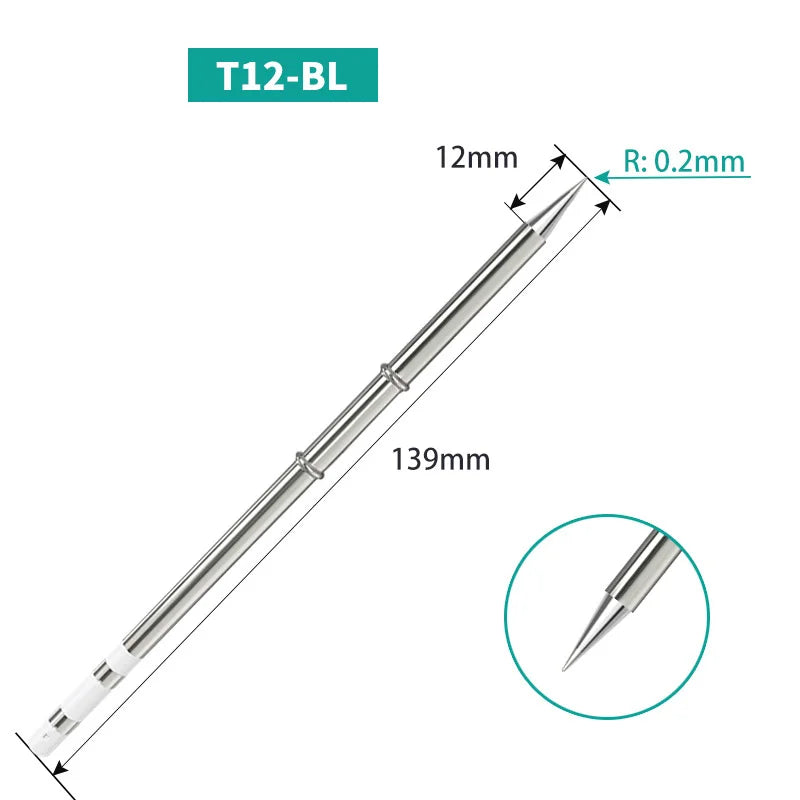 Panne de fer à souder T12 de rechange pour manche et station à cartouche T12 (visuel 30)