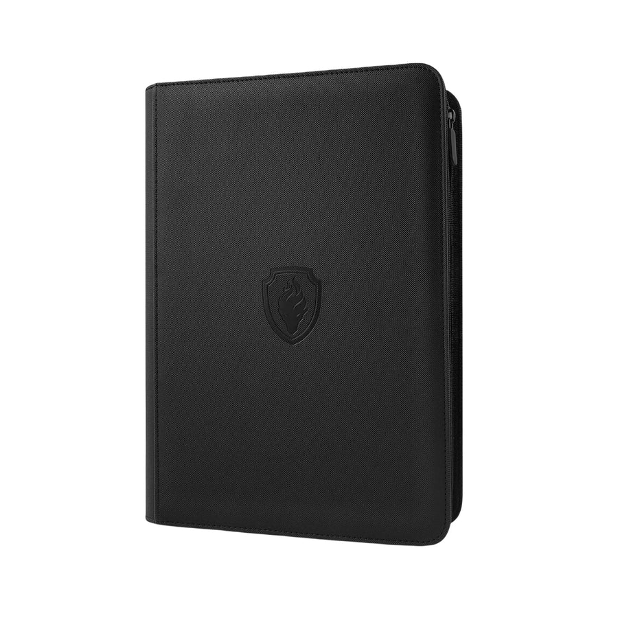 Zip 9-pocket card binder, black cover