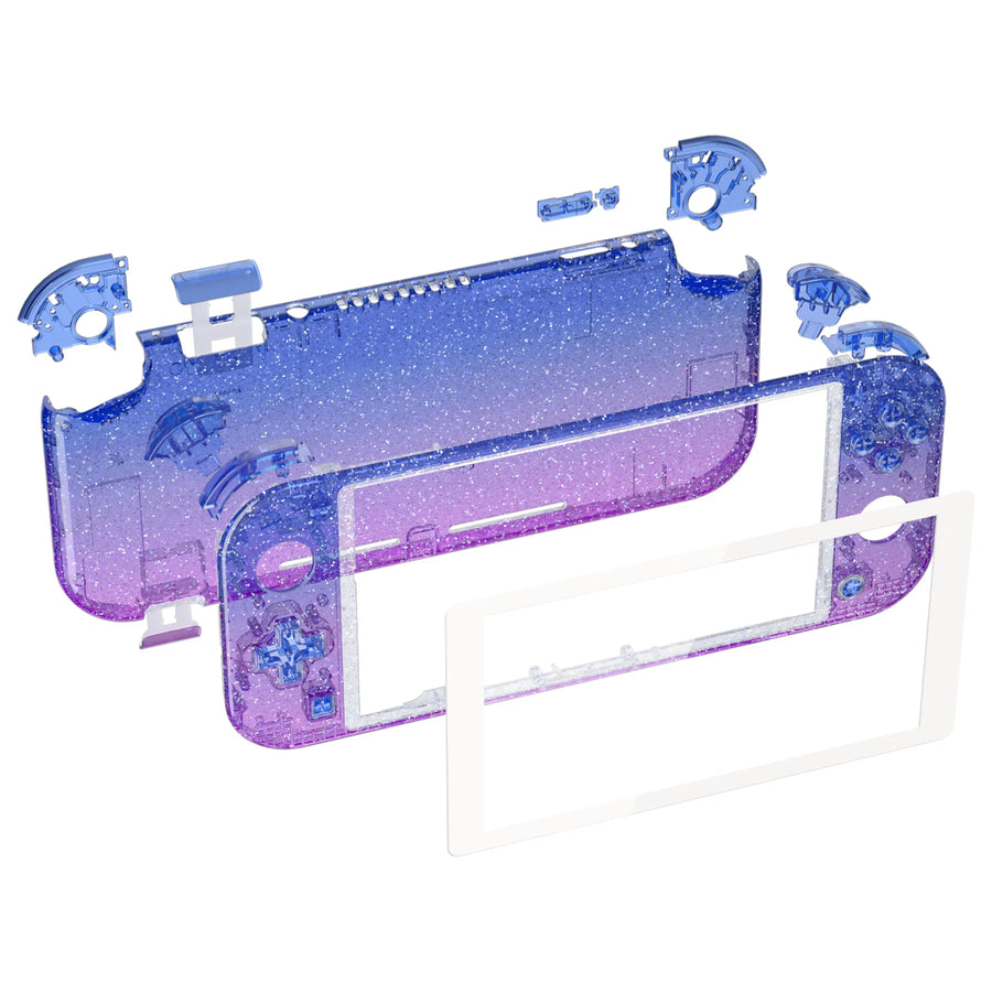 Coque eXtremeRate pour Switch Lite, coloris bleu jacinthe pailleté — visuel 45