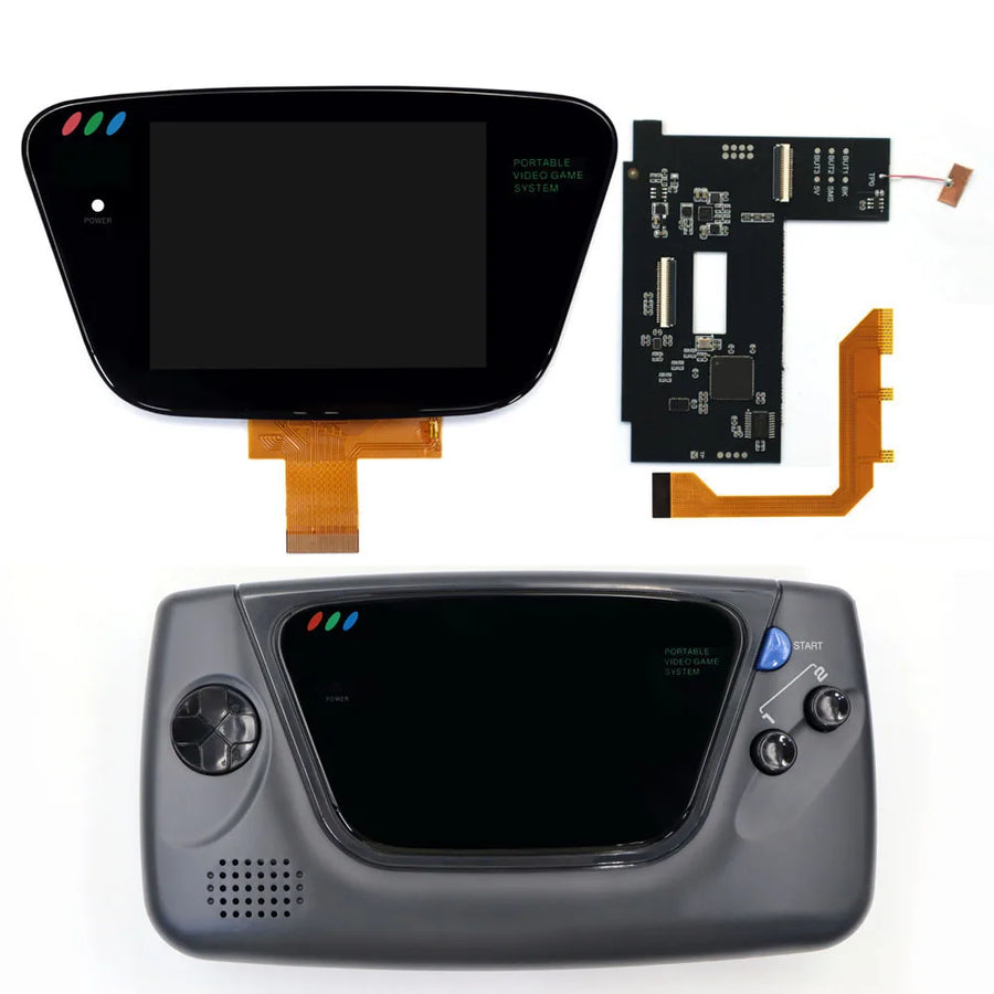 Kit écran IPS Game Gear avec coque grise