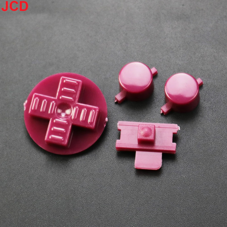 Kit de boutons A/B et croix directionnelle de remplacement pour Game Boy classique — Rouge violacé