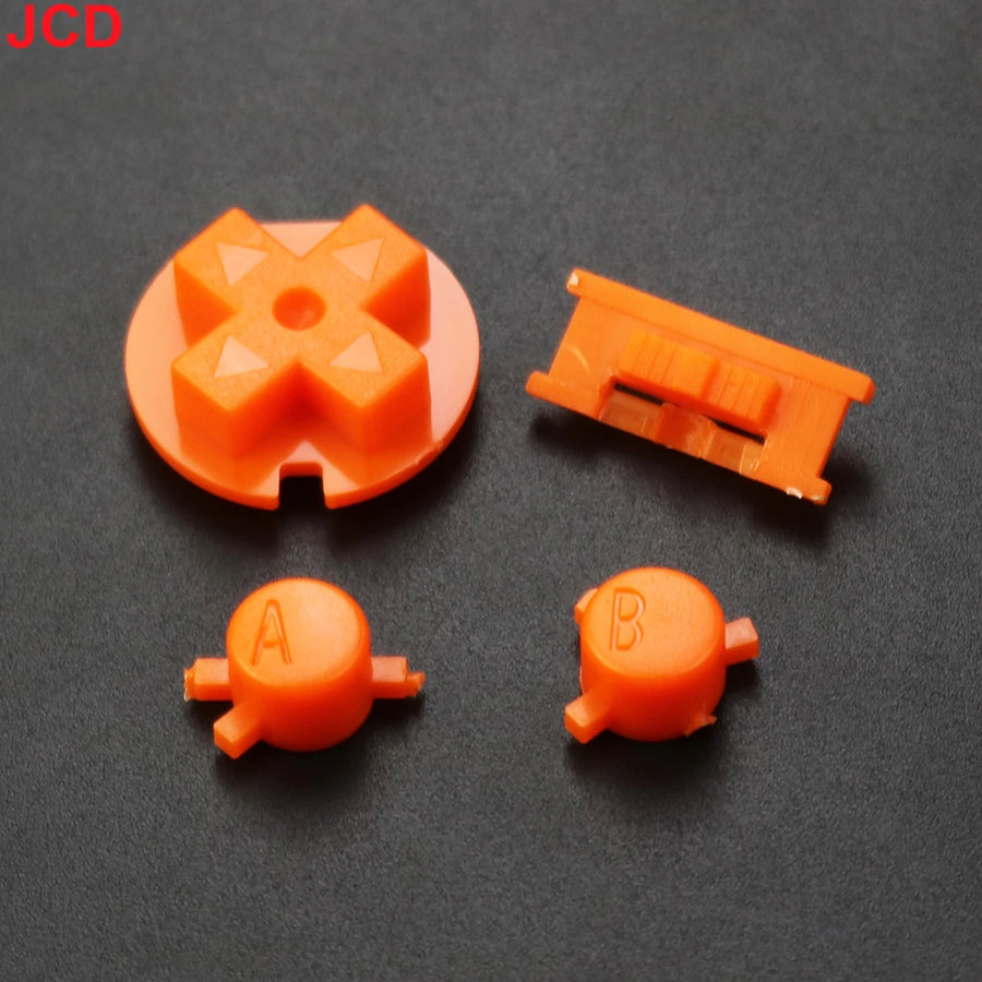Jeu de boutons de remplacement pour Game Boy Color : A, B, croix directionnelle, Start et Select — Orange
