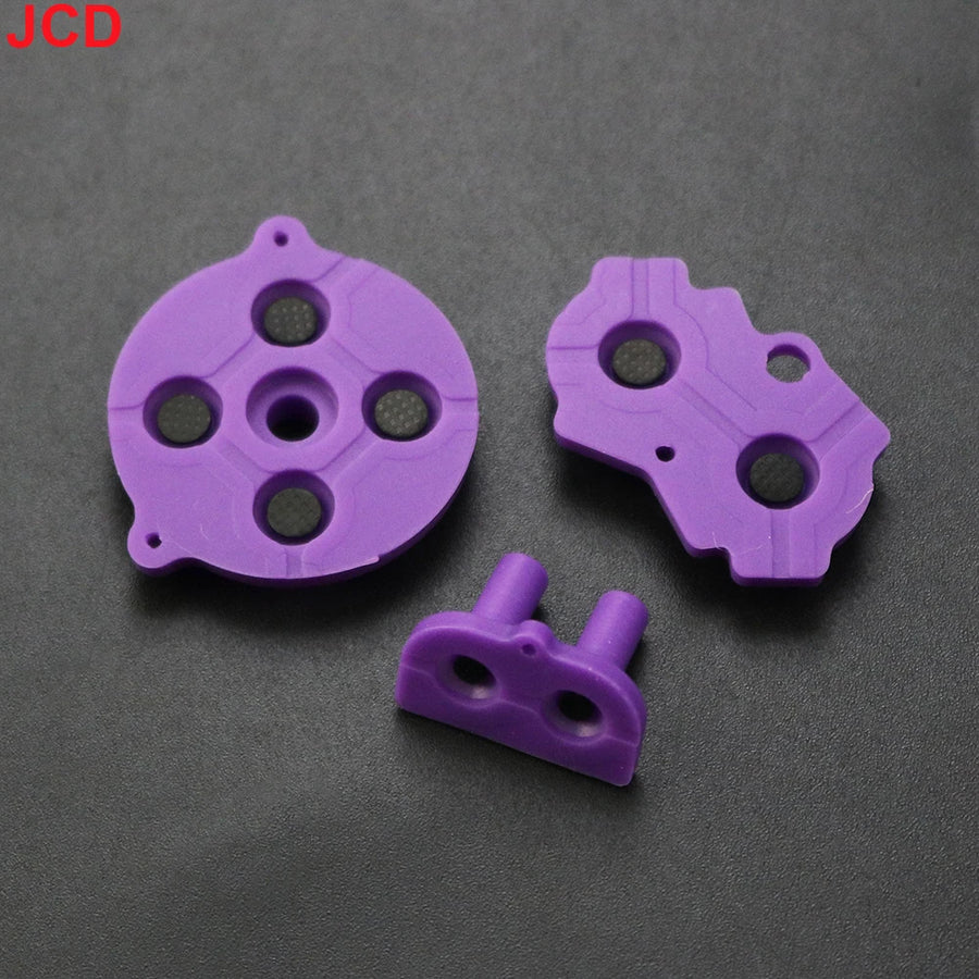 Caoutchoucs conducteurs pour Game Boy Advance : membranes A-B, croix directionnelle et Start/Select — Violet