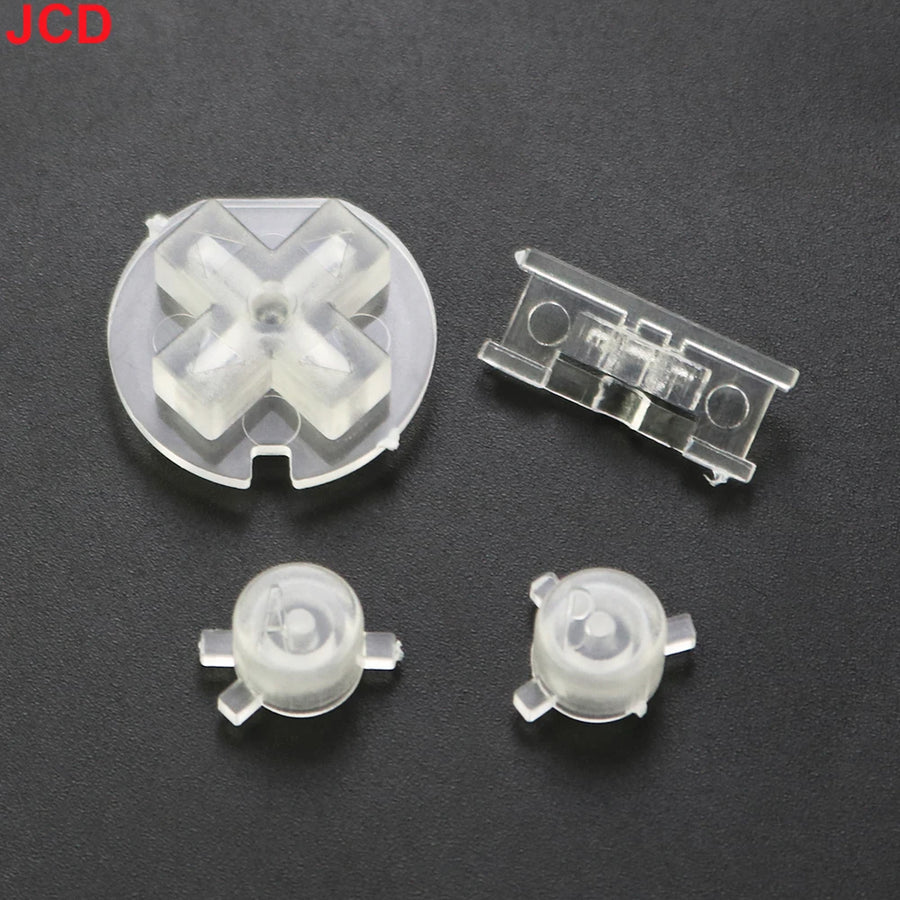 Jeu de boutons de remplacement pour Game Boy Color : A, B, croix directionnelle, Start et Select — Transparent