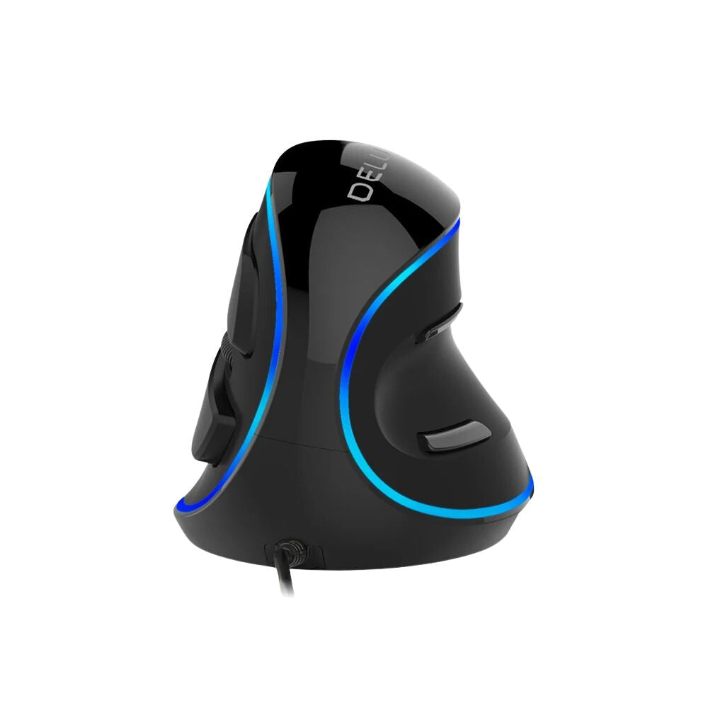 Souris Ergonomique Verticale Bleu Delux M618