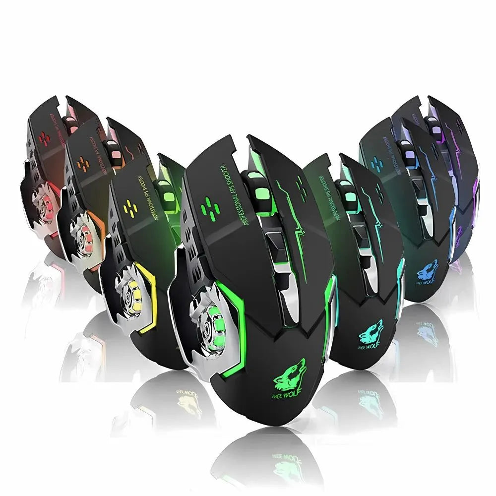 Souris Gamer LED Rechargeable 7 couleurs