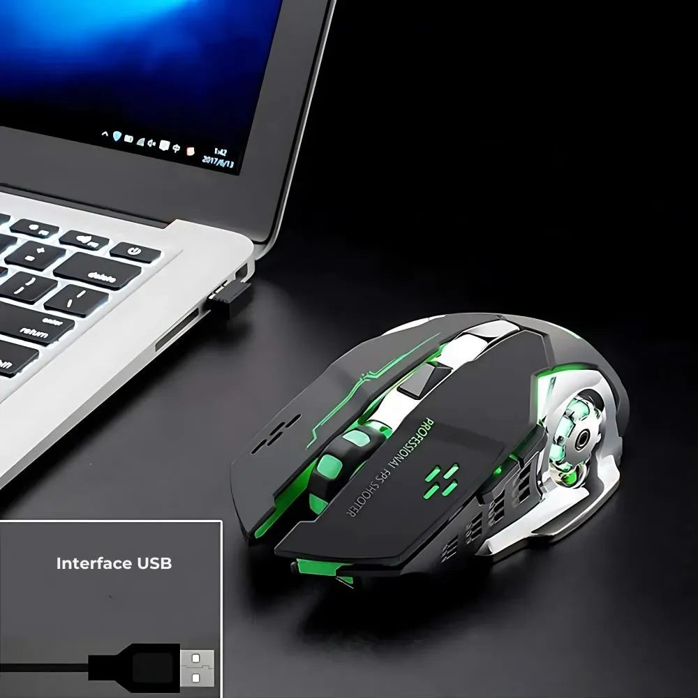 Souris Gamer LED Rechargeable USB