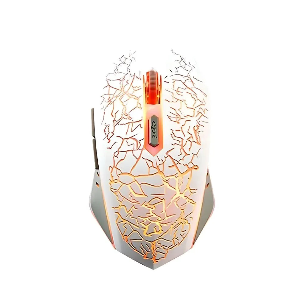 Souris Gamer Sans-Fil Blanc Led