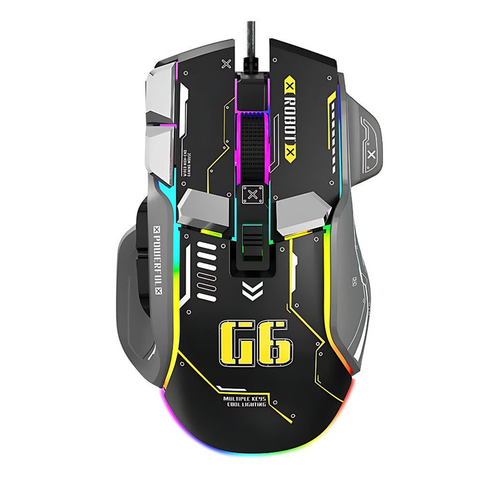 Dix boutons et quatre fréquences d'interrogation — Souris Gamer Mecha – Performance et Style Personnalisé