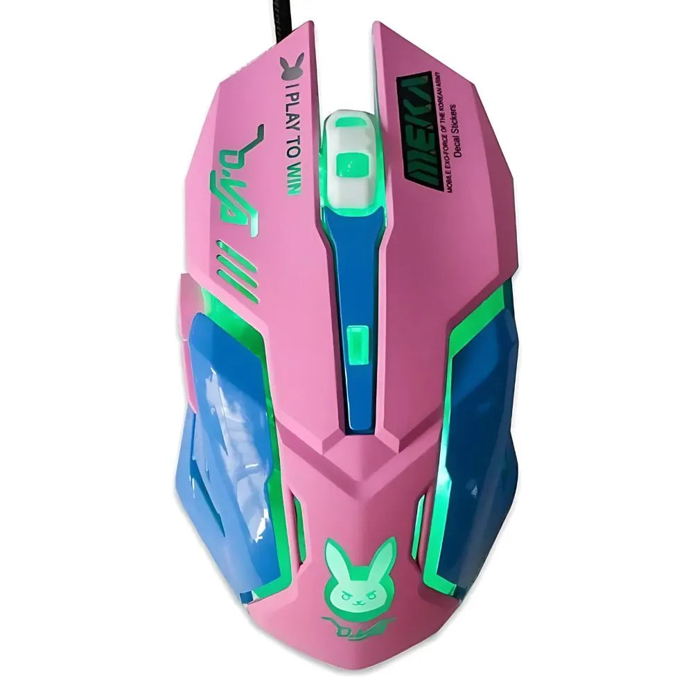 Souris Gaming Silencieuse Rose Filaire