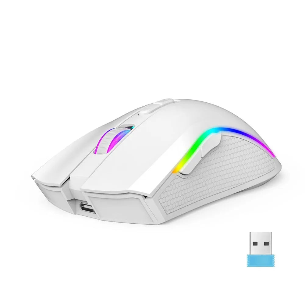 Souris RGB Blanc Sans-fil