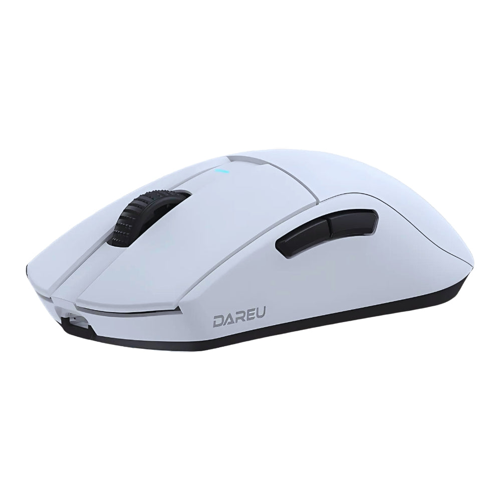 Souris gamer dareu de couleur blanc vue angle