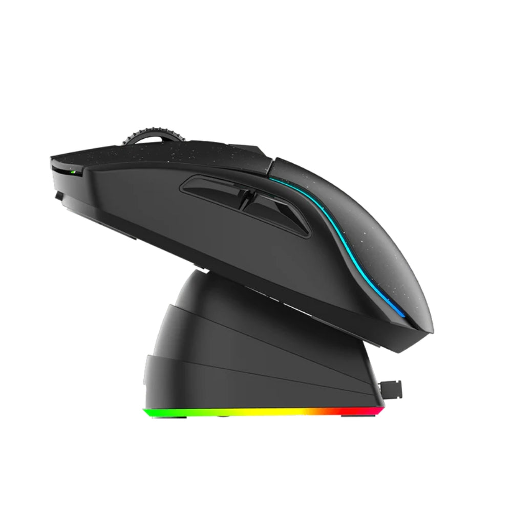 Souris sans-fil dareu A950 noir rgb vue station de recharge