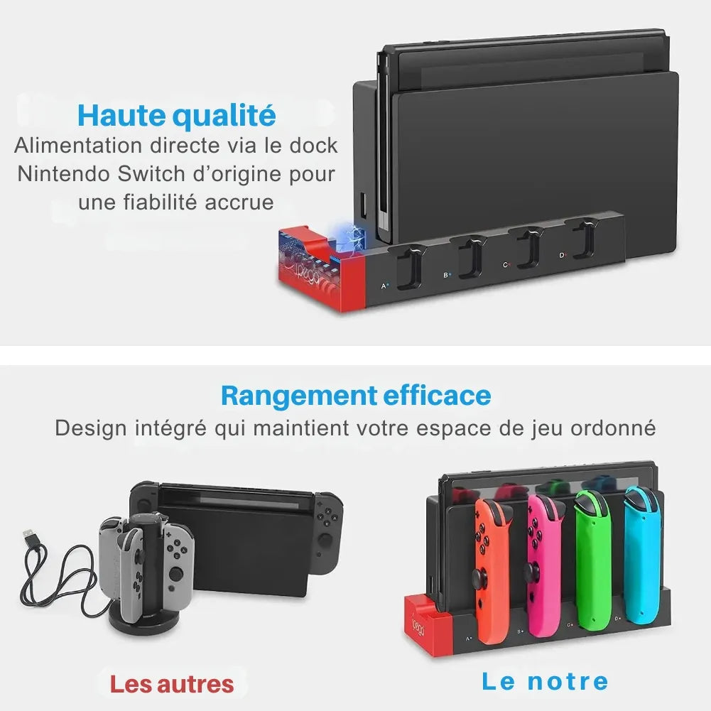 Accessoire gaming pour recharger les manettes Switch