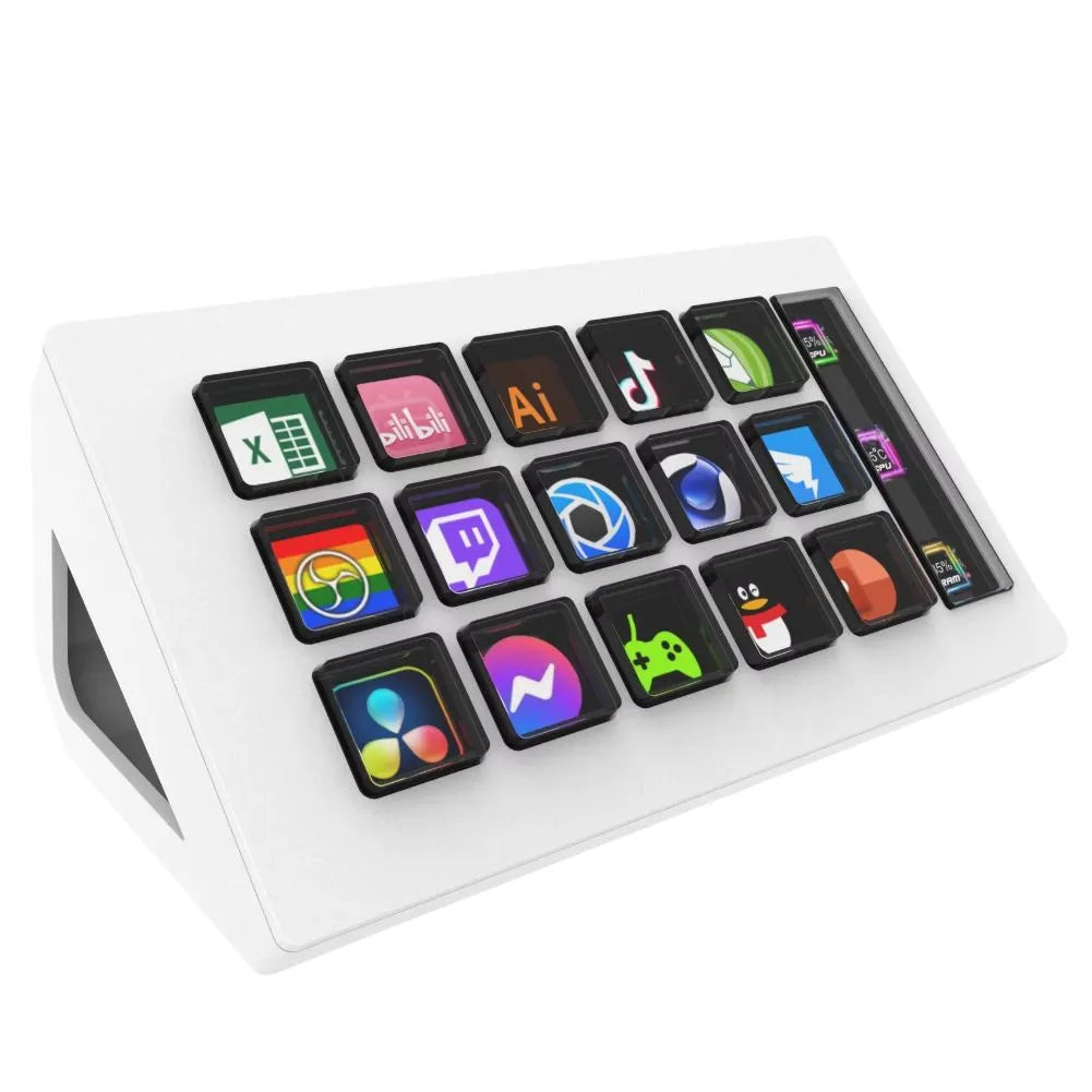 Stream deck Mirabox de couleur Blanc