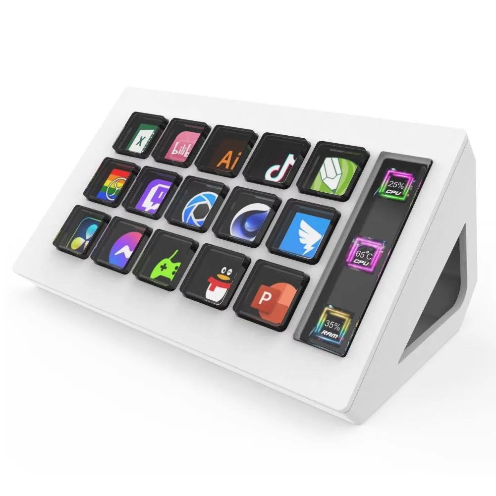 Stream deck Mirabox de couleur Blanc