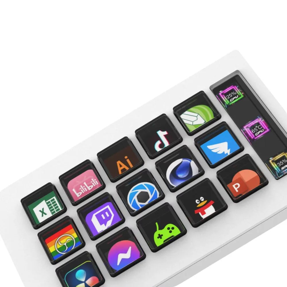 Stream deck Mirabox de couleur Blanc