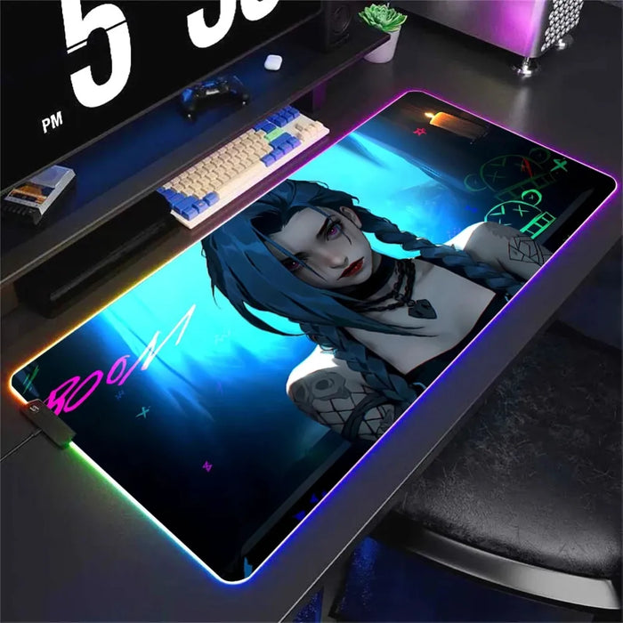 13 modes lumineux, dix tailles en 3 mm — Tapis de Souris XXL Jinx RGB