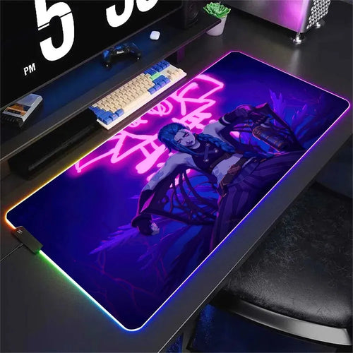 Tapis de Souris XXL RGB Jinx – Style Arcane