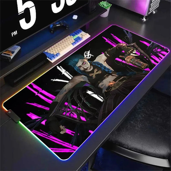 Three takes on the character — Jinx XXL RGB Mouse Pad – Arcane Style