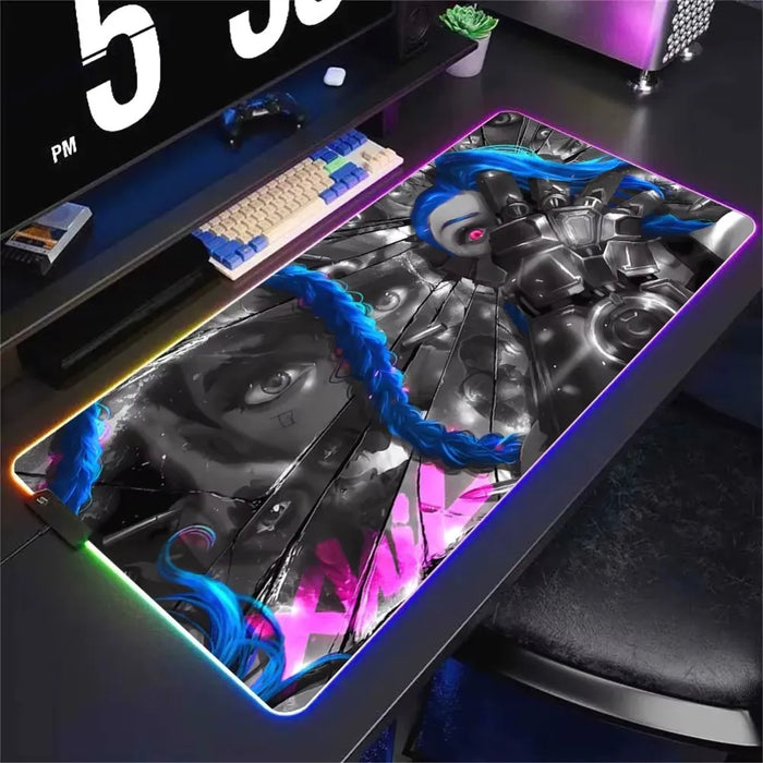Les deux sœurs sur le même tapis — Tapis de Souris XXL RGB Jinx & Vi