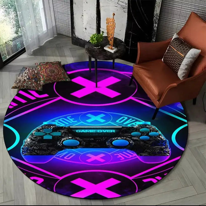 What it doesn't do — Long-lasting comfort and a bold look – The round gaming floor mat