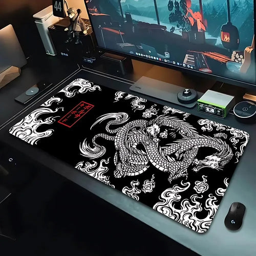Tapis de Souris XXL Dragon Japonais - Confort et Style