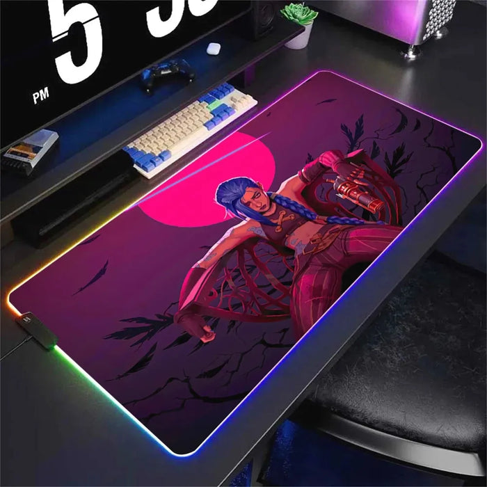 What it does not do — XXL RGB League of Legends Jinx Mouse Pad - Total Immersion