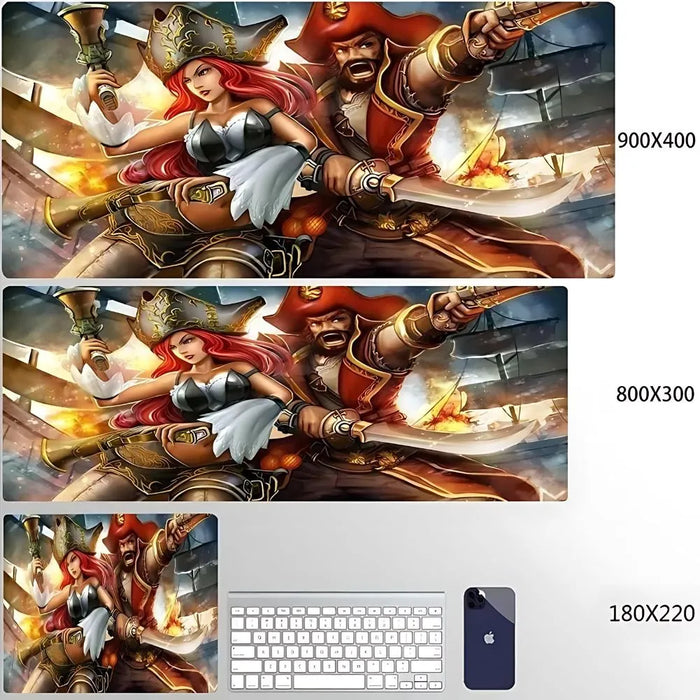 Seven sizes, reinforced edges — XXL League of Legends Mouse Pad - Comfort &amp; Performance