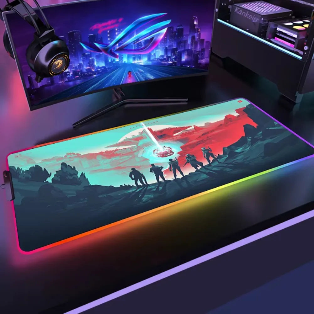 Tapis de souris XXL Valorant LED RGB Ambiance gamer