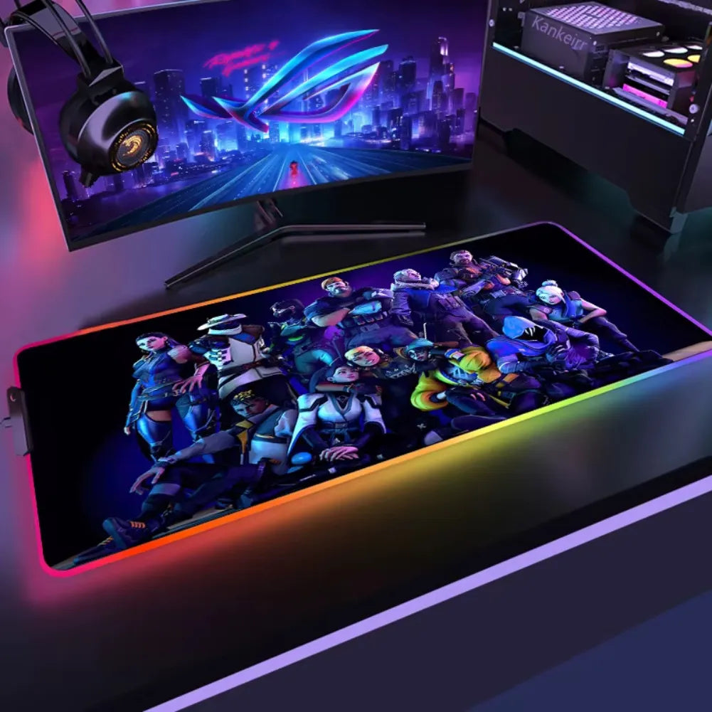 Tapis de souris XXL Valorant éclairage RGB