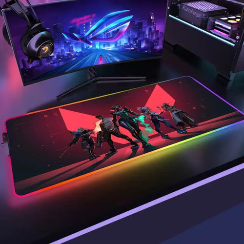 Équipe légendaire et contrôle RGB – Tapis de souris gamer Valorant Team