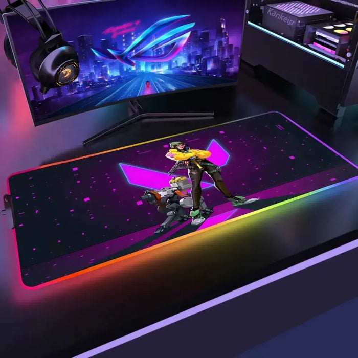 La surface : lisse, 3 mm — Technologie et précision gaming – Tapis de souris XXL Valorant Killjoy
