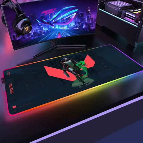 Tapis de souris XXL Viper – Valorant, contour LED RGB