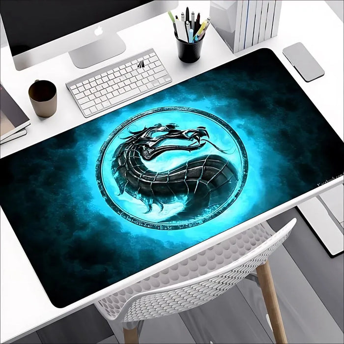 What it doesn't do — Black Gaming Mouse Pad Mortal Kombat Dragon
