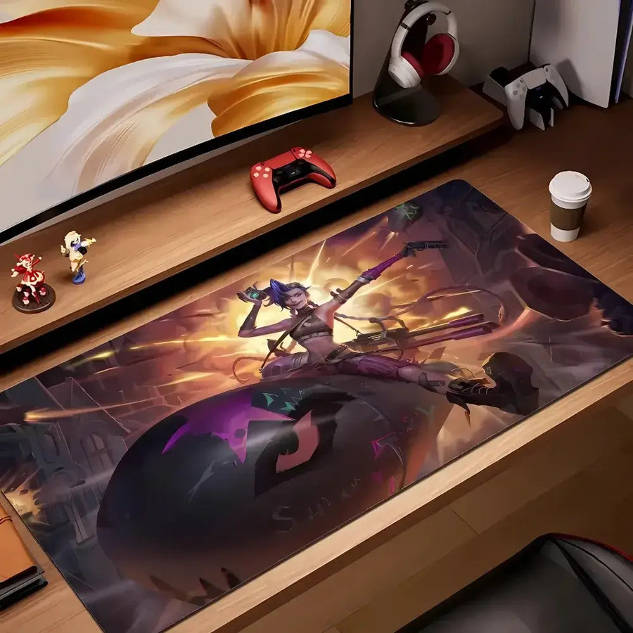 Tapis de souris XXL Super Roquette de Jinx, League of Legends, visuel principal