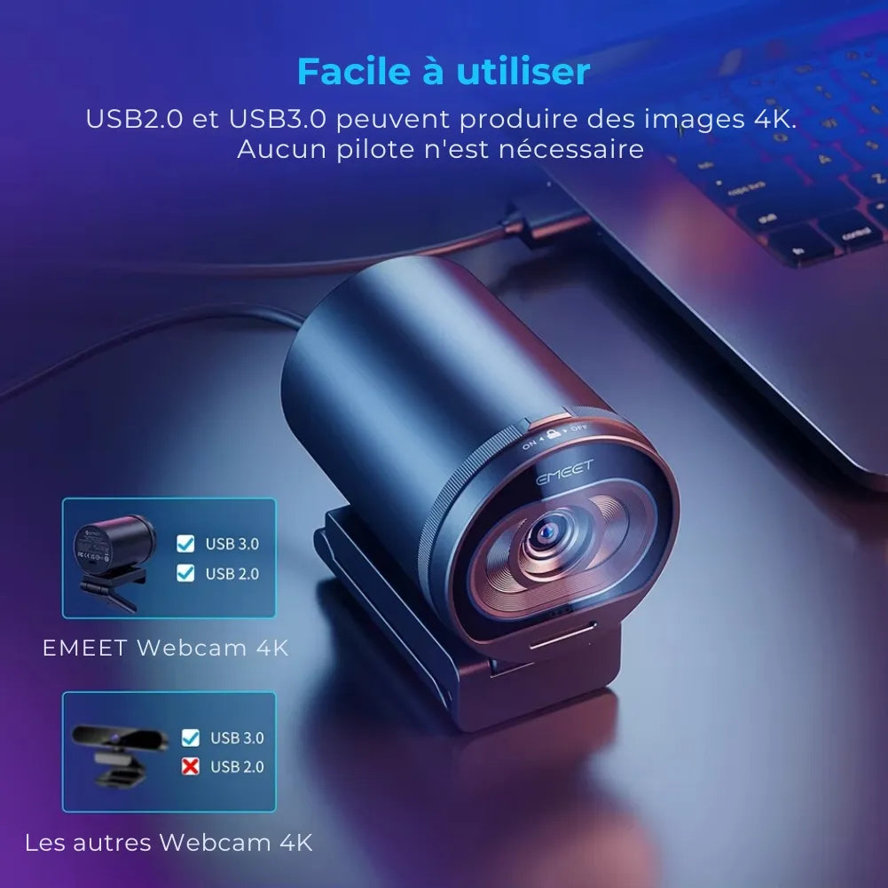 Webcam Emeet 4K USB 3.0