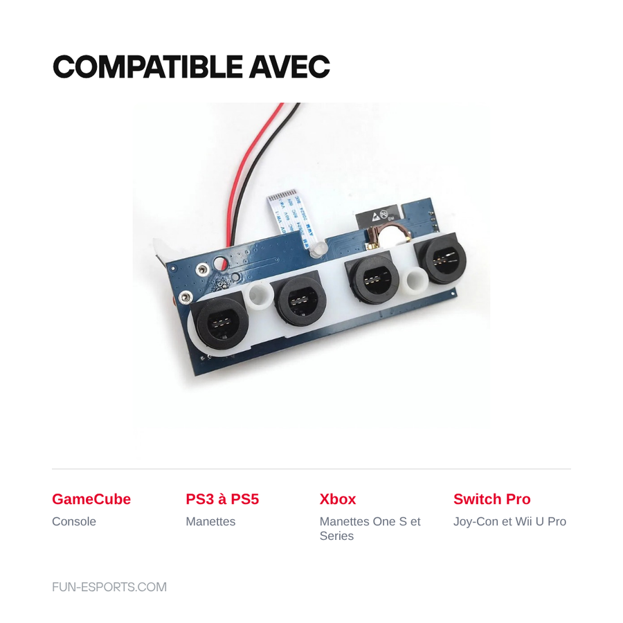 iBlueControlMod internal Bluetooth adapter for GameCube: PS3 to PS5, Xbox One S and Series, Switch Pro, Joy-Con and Wii U Pro controllers