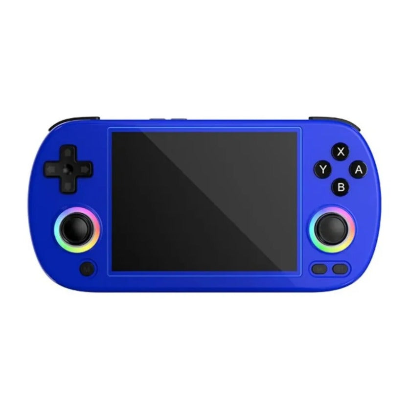 Console rétro portable Anbernic RG40XX H bleue avec écran IPS et boutons colorés