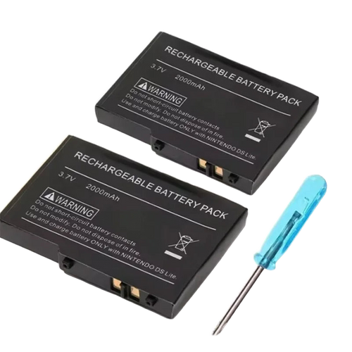 Batterie de remplacement pour DS Lite — 2000 mAh, tournevis inclus